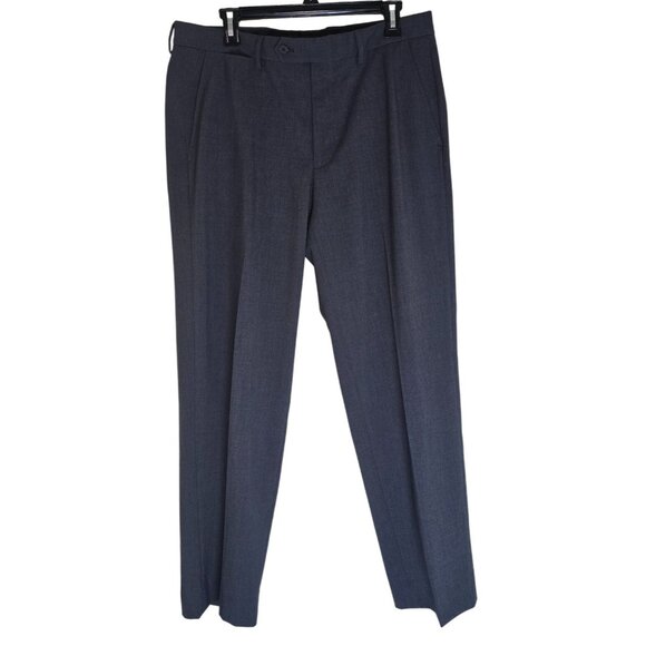 Nautica Mens Charcoal Solid Dress Pants 40S W34 Viscose/Polyester Blend Tailored - Picture 1 of 4